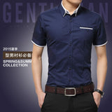 Men's Summer Business Shirt Short Sleeves