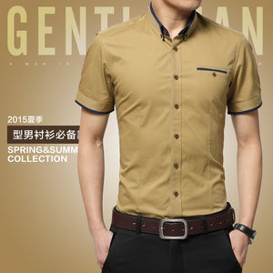 Men's Summer Business Shirt Short Sleeves