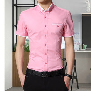 Men's Summer Business Shirt Short Sleeves