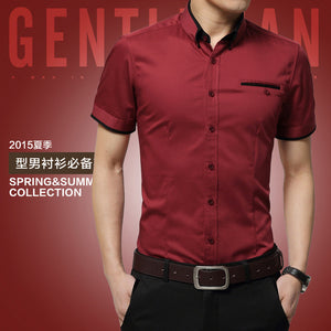 Men's Summer Business Shirt Short Sleeves